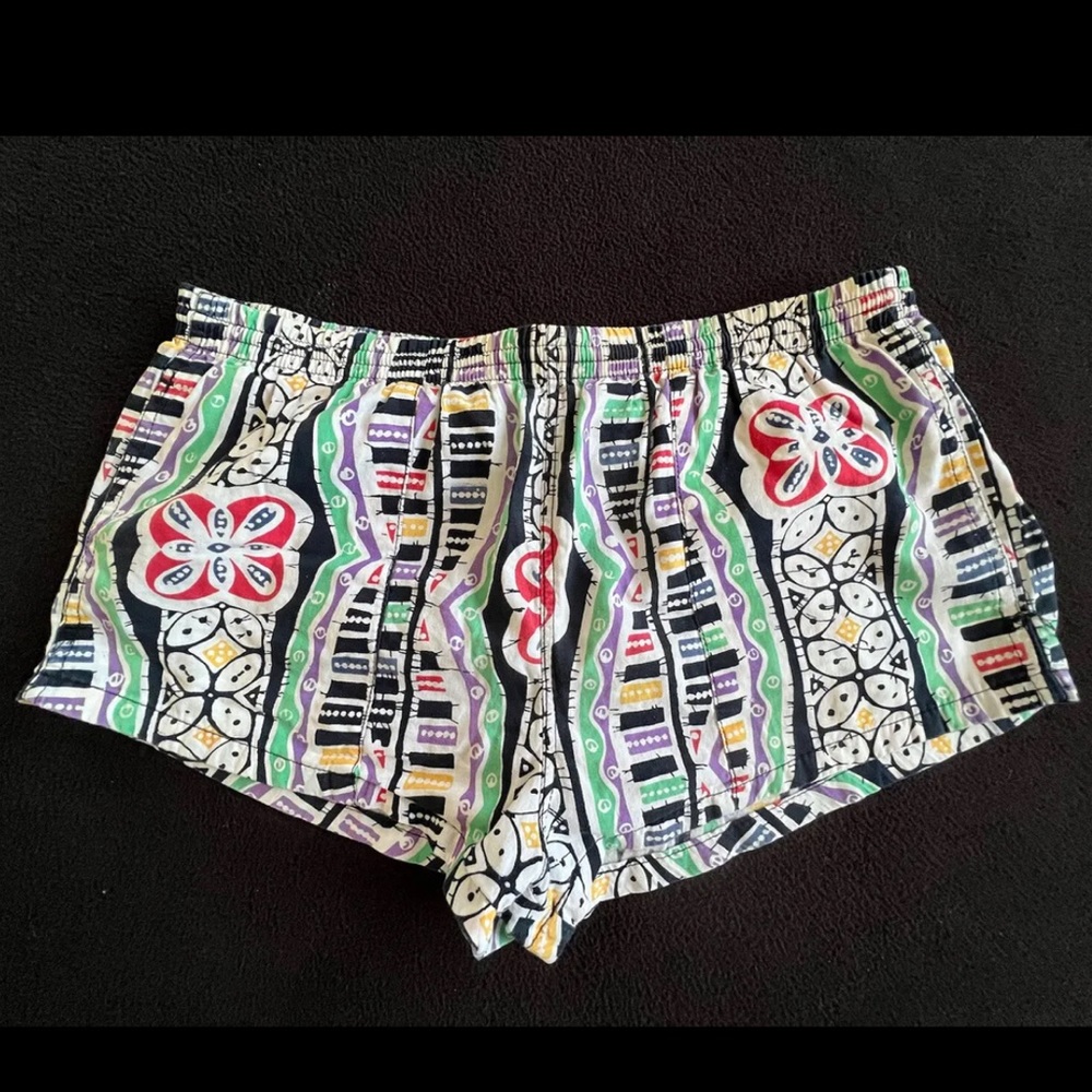 Gazelle New York Mens Vintage Print Swim Short Shorts Lining Side Small Pockets